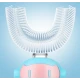 Periuta de dinti electrica pentru copii, forma de U, ALBASTRA