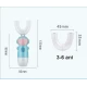 Periuta de dinti electrica pentru copii, forma de U, ALBASTRA