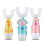 Periuta de dinti electrica pentru copii, forma de U, ROZ