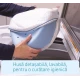 Perna din spuma cu memorie pentru picioare Leg Pillow Alb/Albastru BA