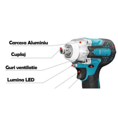 Pistol de impact 98VF cu 2 acumulatori si 40 accesori LEIH MANN
