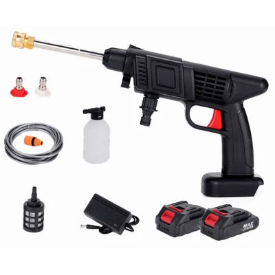 Pistol de spalat cu presiune portabil cu 2 acumulatori 48V