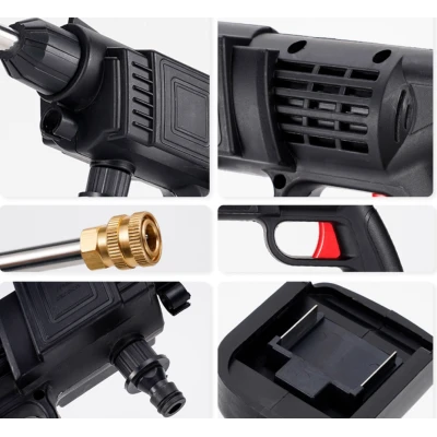 Pistol de spalat cu presiune portabil cu 2 acumulatori 48V