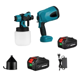 Pistol de Vopsit Electric Profesional fara fir 120W de 21V cu 2 baterii Li Ion capacitate 800 ml