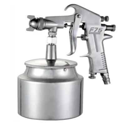 Pistol de vopsit F75 cu aer comprimat cupa dedesubt