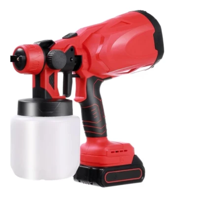 Pistol profesional de vopsit si zugravit electric 800 ml si 2 acumulatori 48V Portabil