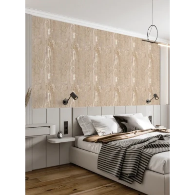 Placa autoadeziva CLS-08 pentru perete tip marmura 60 x 60 cm CREM