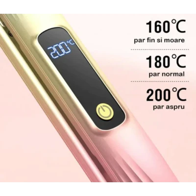 Placa de par 2 in 1 indreptat si ondulat cu display LCD portabila Q M125