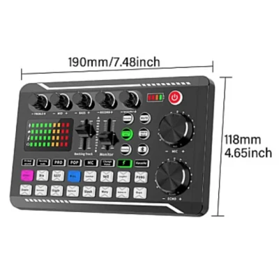 Placa de Sunet Live Q SK7 cu Mixer Audio Podcast si Schimbator de Voce