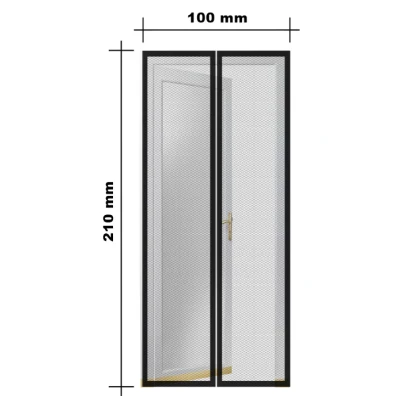 UB Plasa Anti Insecte pentru usi NEAGRA  inchidere magnetica 100x210 cm