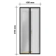 UB Plasa Anti Insecte pentru usi NEAGRA  inchidere magnetica 100x210 cm