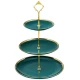 Platou Prajituri Supraetajat 3 Niveluri Verde (plastic)