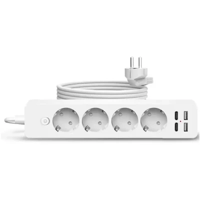 Prelungitor JORTAN OG2204 cu 4 prize 2 porturi USB si 2 Type C 2 metri