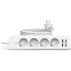 Prelungitor JORTAN OG2204 cu 4 prize 2 porturi USB si 2 Type C 2 metri