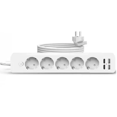 Prelungitor JORTAN OG2205 cu 5 prize 2 porturi USB si 2 Type C 2 metri
