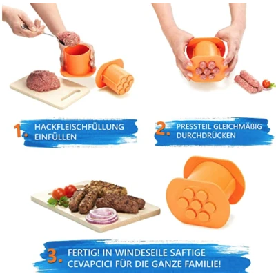 Presa manuala pentru carnati si mici