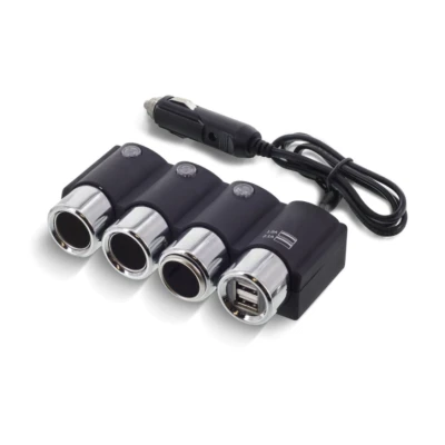 Priza Auto 12V  Olesson 1508 cu 5 intrari 120 W negru