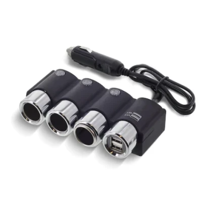 Priza Auto 12V  Olesson 1508 cu 5 intrari 120 W negru