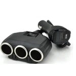 Priza auto 12V si 24V Olesson 1634 cu 4 intrari 120W negru