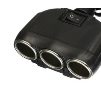 Priza auto 12V si 24V Olesson 1634 cu 4 intrari 120W negru
