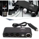 Priza auto 1525 Olesson 12V/24V cu 6 intrari 120W negru