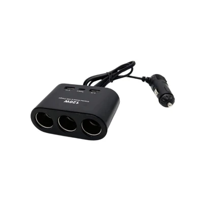 Priza auto 3 cai si USB 120W Olesson 1653
