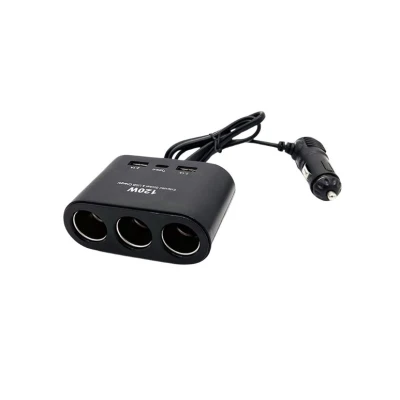 Priza auto 3 cai si USB 120W Olesson 1653