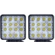 Proiectoare Led Off Road TP-1648 48W 16 12V-24V PATRATE -  Set 2 Bucati