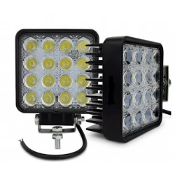 Proiectoare Led Off Road TP-1648 48W 16 12V-24V PATRATE -  Set 2 Bucati