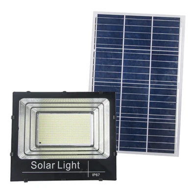 Proiector 100W  LED DIMABIL cu Panou Solar INDIVIDUAL si Telecomanda HA