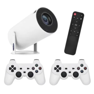 Proiector de jocuri X10 Plus 4K 120 lumeni 64 GB cu telecomanda 10000 de jocuri si 2 controller 