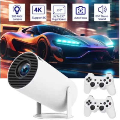 Proiector de jocuri X10 Plus 4K 120 lumeni 64 GB cu telecomanda 10000 de jocuri si 2 controller 