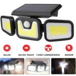 Proiector FL 1725B TRIPLU 30W 100LED COB Cu Panou Solar 
