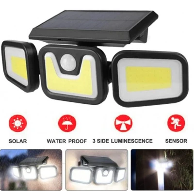 Proiector FL 1725B TRIPLU 30W 100LED COB Cu Panou Solar
