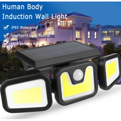 Proiector FL 1725B TRIPLU 30W 100LED COB Cu Panou Solar