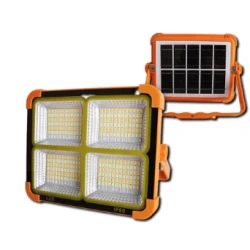 Proiector LED cu panou solar putere 500W portocaliu