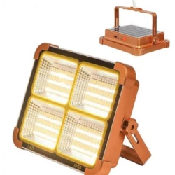 Proiector LED cu panou solar putere 500W portocaliu