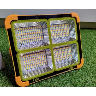 Proiector LED cu panou solar putere 500W portocaliu