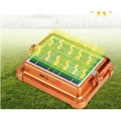 Proiector LED cu panou solar putere 500W portocaliu