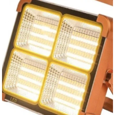 Proiector LED cu panou solar putere 500W portocaliu
