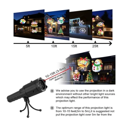 Proiector LED Laser tip Lanterna Andowl SE679 01 Decorare casa si gradina