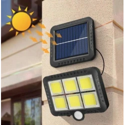 Proiector solar 10W 6 casete COB SL-F120 Senzor de lumina si miscare