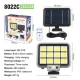 Proiector solar 288LED 50W senzor de miscare HS 8022 telecomanda 3 moduri de iluminare 12 casete