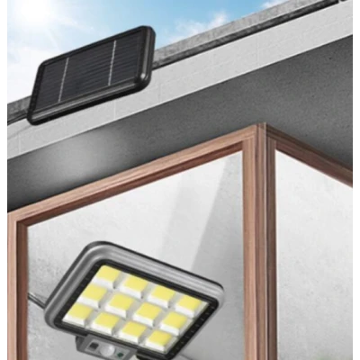 Proiector solar 288LED 50W senzor de miscare HS 8022 telecomanda 3 moduri de iluminare 12 casete