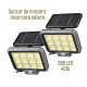Proiector solar 288LED 50W senzor de miscare HS 8022 telecomanda 3 moduri de iluminare 12 casete