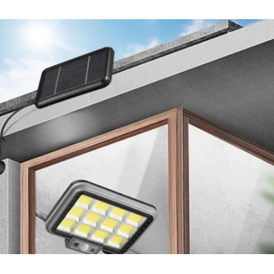 Proiector solar 288LED, 50W, senzor de miscare, HS-8022 telecomanda, 3 moduri de iluminare
