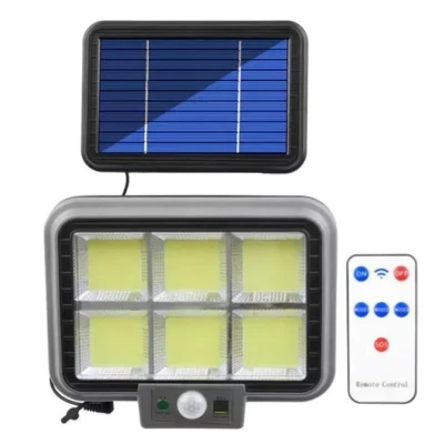 Proiector solar 294LED 50W senzor de miscare HS 8022 telecomanda 3 moduri de iluminare 6 casete