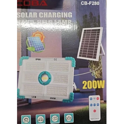 Proiector solar COBA CB F280 putere 200W si 280 LED alb/albastru 6 casete