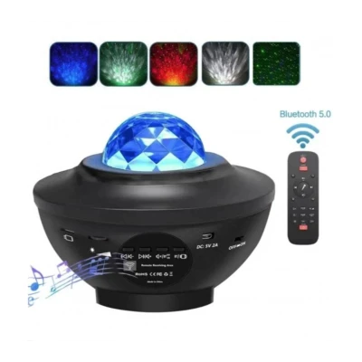 Proiector stil lampa de veghe galaxy pentru camera si boxa incorporata