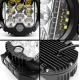 Proiector stroboscop cu lumina de zi galbena 12v-24v 280w 6000k